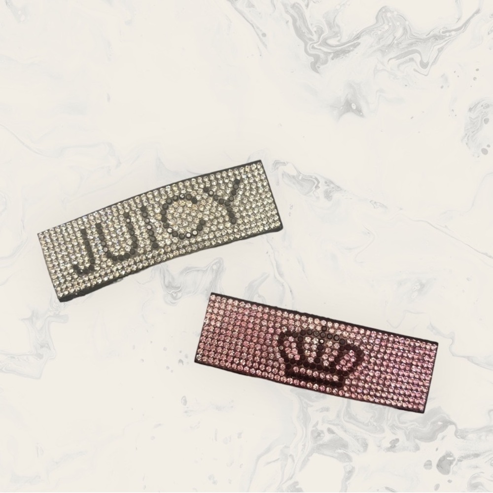 (2) Juicy Couture y2k Hair Barrettes/Clips